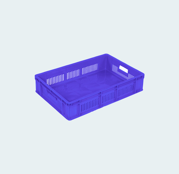 Material Handling Plastic Crates Side Perforated Plastic Crates