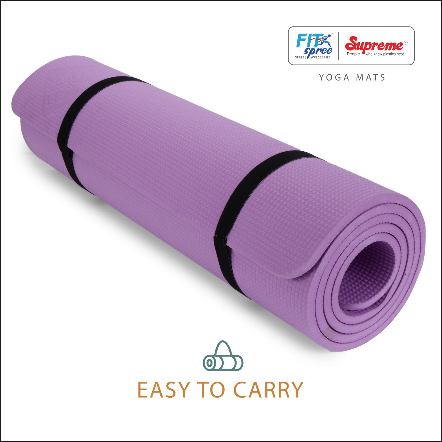 HEAD Anti-Skid Yoga Mat with Carry Bag for Home Gym & Outdoor