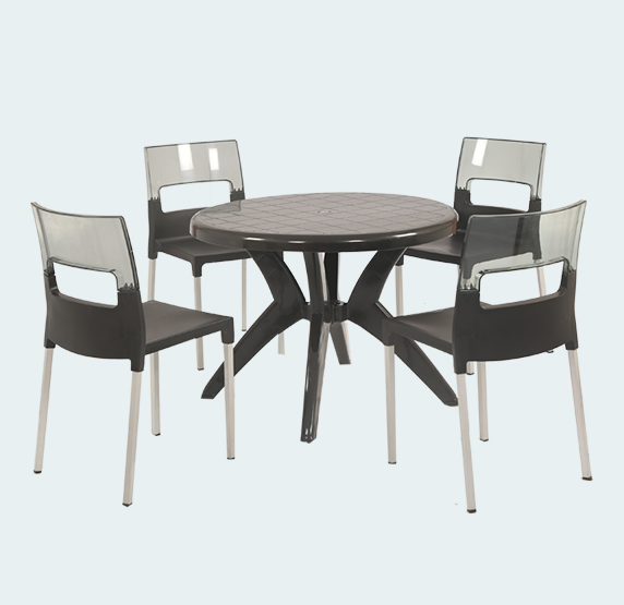 Furniture - Plastic Table Chair Set | Plastic Dining Table 4 Seater ...