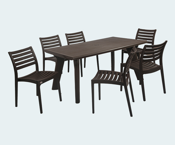 Plastic 6 deals seater dining table