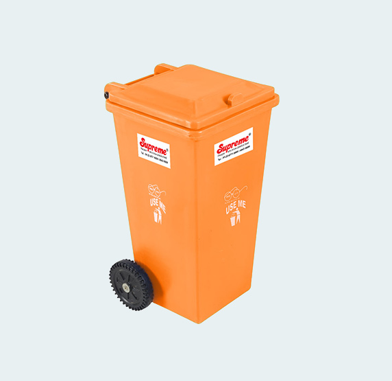 Material Handling Plastic Crates Wheeled Garbage Bins 90 ltr