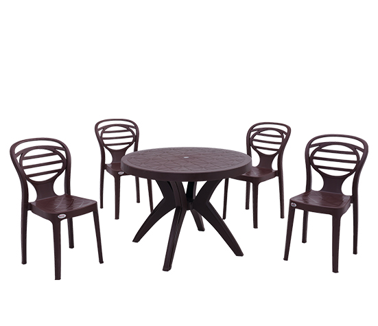 Furniture Plastic Table and Chairs Plastic Dining Table 4